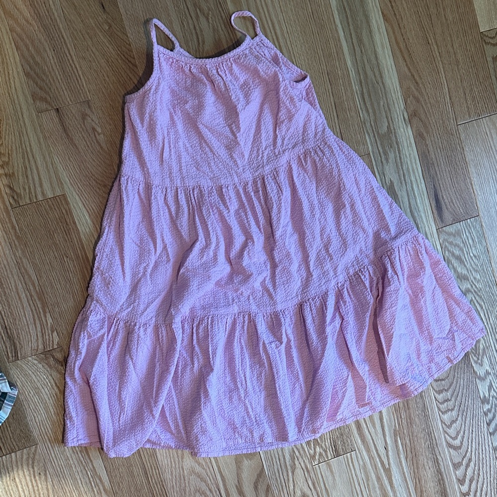 H&M Light Pink Textured Sleeveless Dress